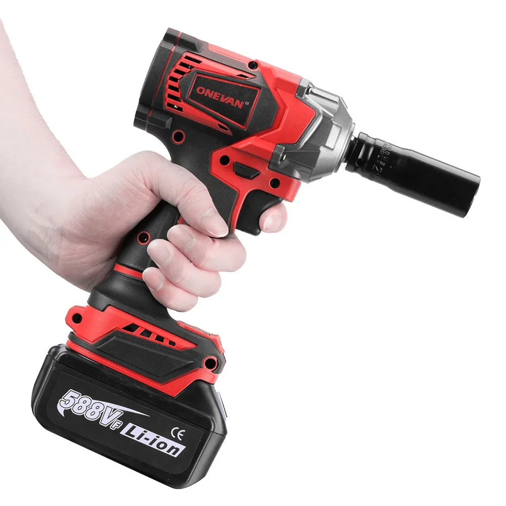 for  1200N.M Brushless Electric Impact Wrench Cordless 1/2'' Electric Wrench Socket Screwdriver Power Tools