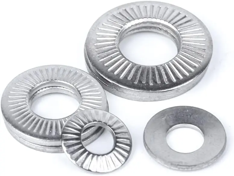 20Pcs 304 Stainless Steel Lock Washers M3 to M10 Anti-Loosing Tooth Washers for Bolts Screws