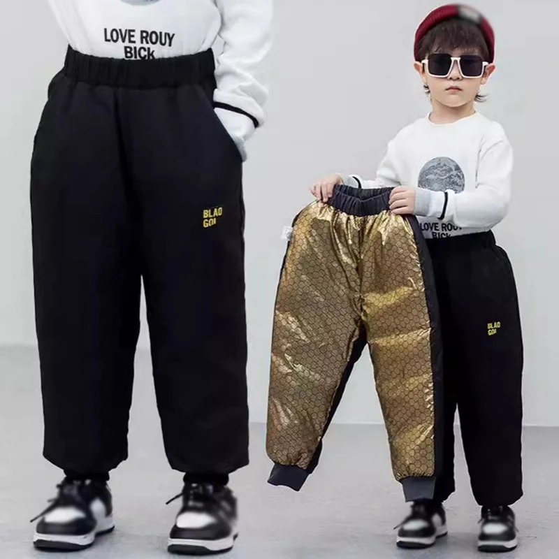 

Children's Pants Kids Boys Girls Sweatpants Autumn Winter Solid Color Sweatpants Warm Pants 4T-14T