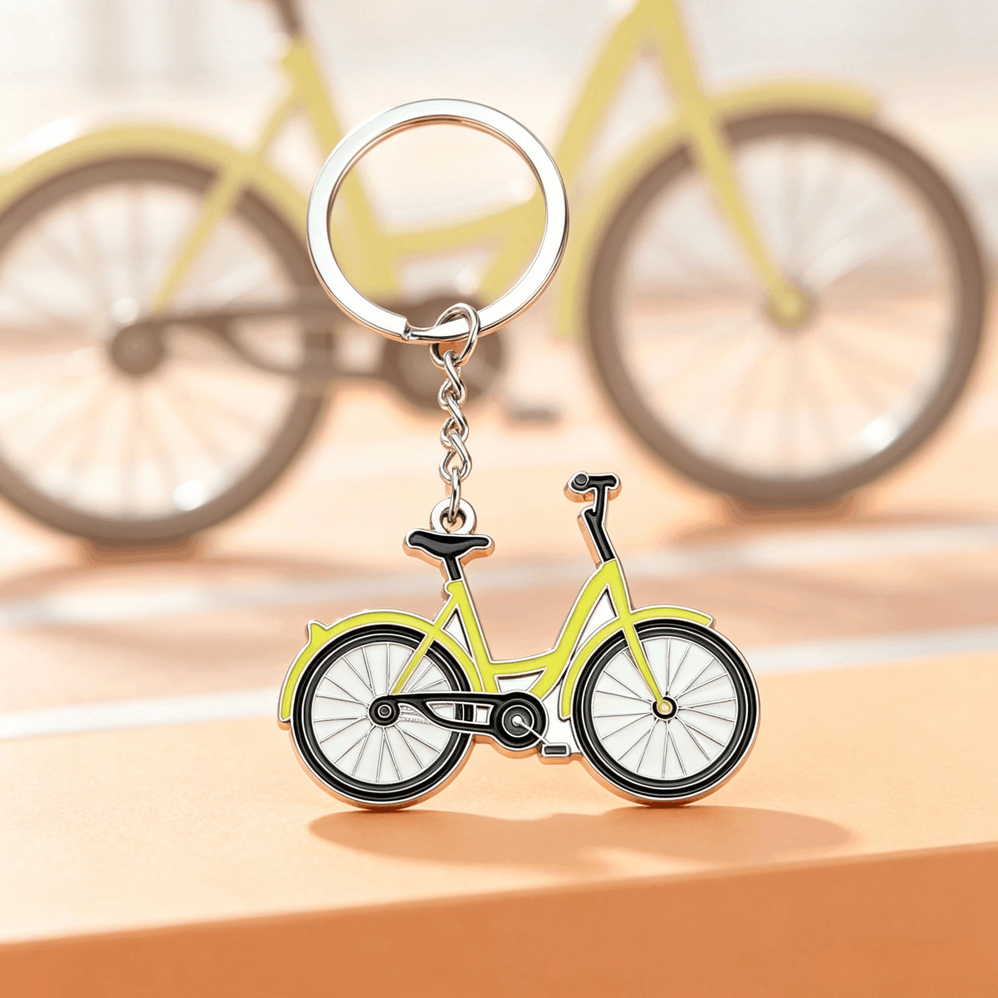 Bicycle Keychain Metal Bike Key Rings Bicycle trainer Key chain