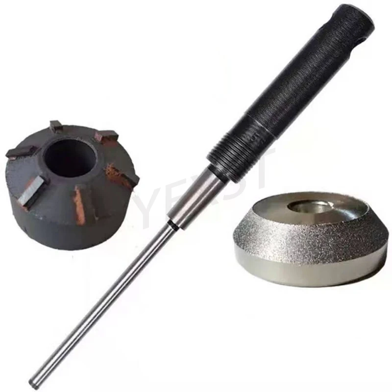 Hard Alloy Valve Seat Grinding Wheel For Motorcycle Engine Valve Seat Repair Reamer Head 45 Degree 4mm-6mm Tool Holder