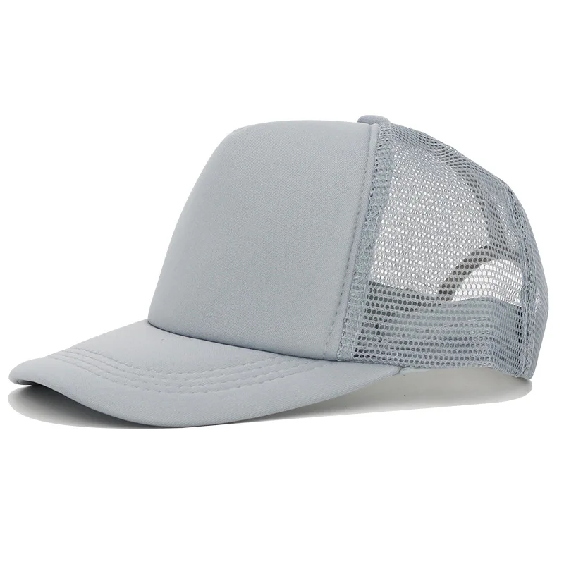 Solid Mesh Baseball Caps DIY Print Letter Summer Outdoor Sun Protection Visor Hats Net Breathable