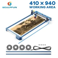 Sculpfun S30 Engraving Area Expansion Kit S30 Engraving Machine Y-axis Extension Kit Engraving Area To 940x410mm V-Slot Alum