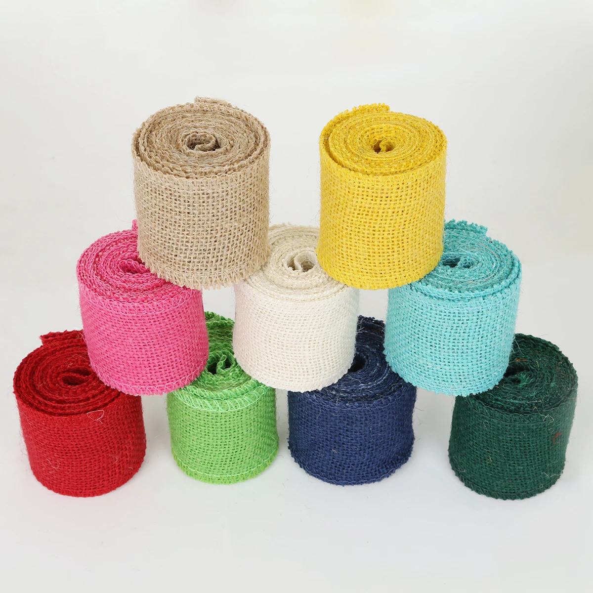 2 Meters/Pack 6cm Wide Burlap Ribbon Natural Jute Webbing For Crafts DIY Wedding Party Bows Trim Garment Woven Decor Accessories