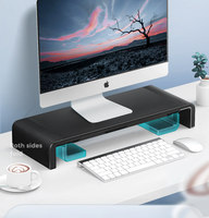 llano Monitor Stand Computer Stand Folding Adjustable with Storage Drawer Phone Holder Computer Monitor Desktop Shelf