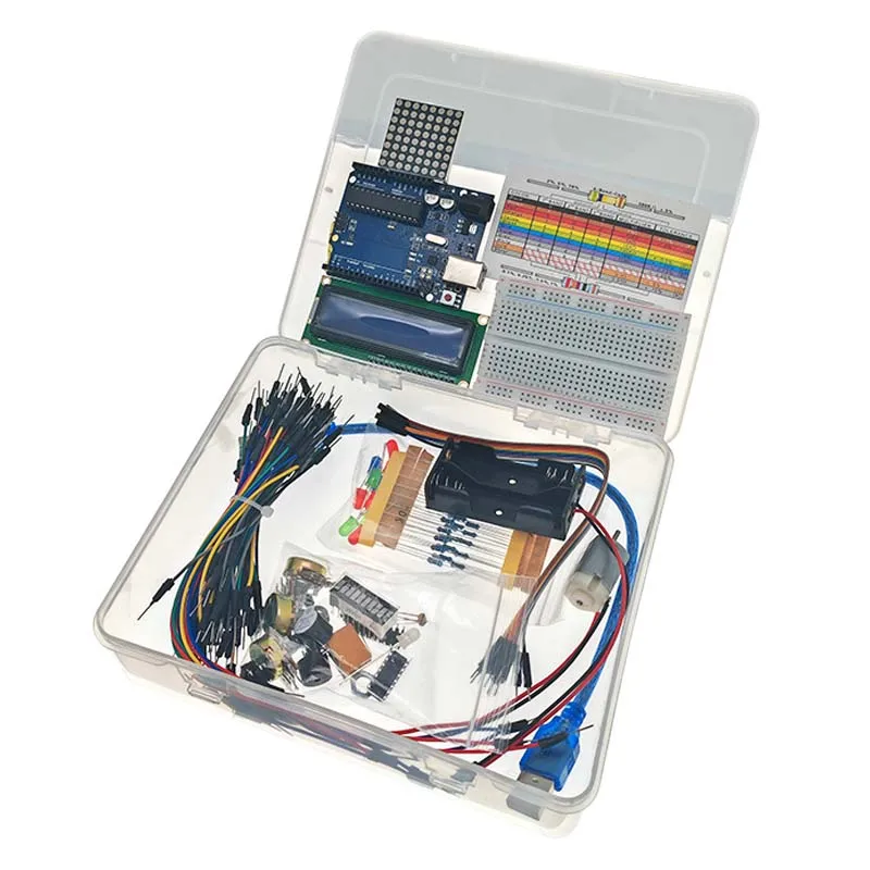 UNO Project Basic Starter Kit e UNO R3 compatibile con il kit elettronico fai-da-te Arduino IDE