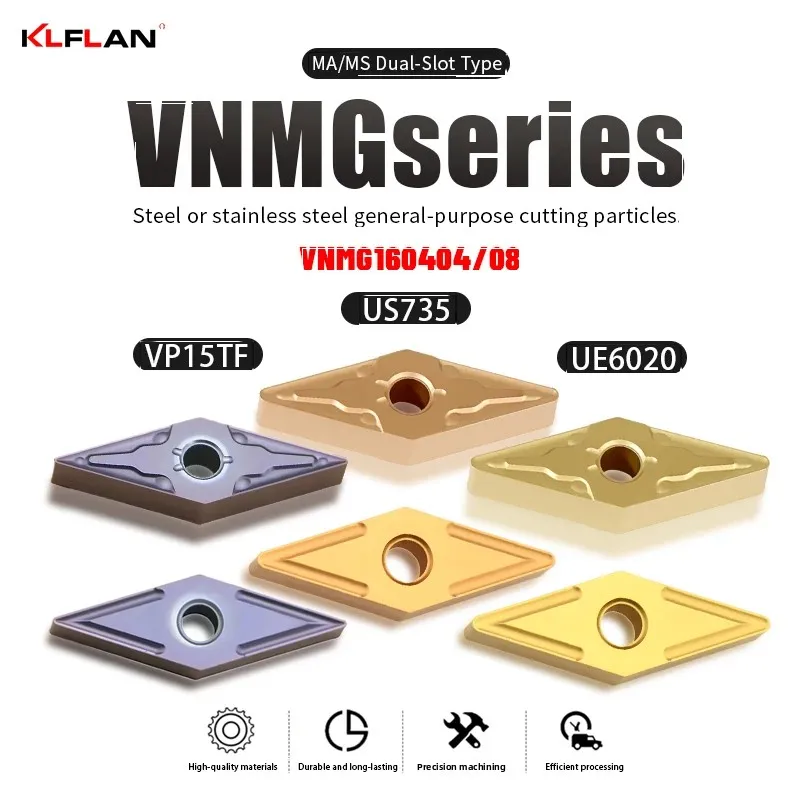 External Turning Lathe Insert For Machining Stainless Steel And Steel VNMG160404-MA VNMG160408-MA VNMG160404-MS VNMG160408-MS