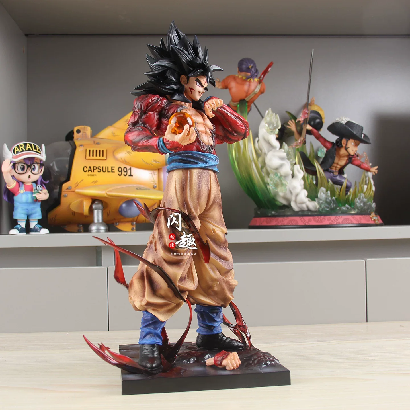34cm LK Son Goku Model Dragon Ball Z Action Figure DBZ SSJ Figurine Anime Super Saiyan 4 Collection GK Statue Ornaments Toys view 4