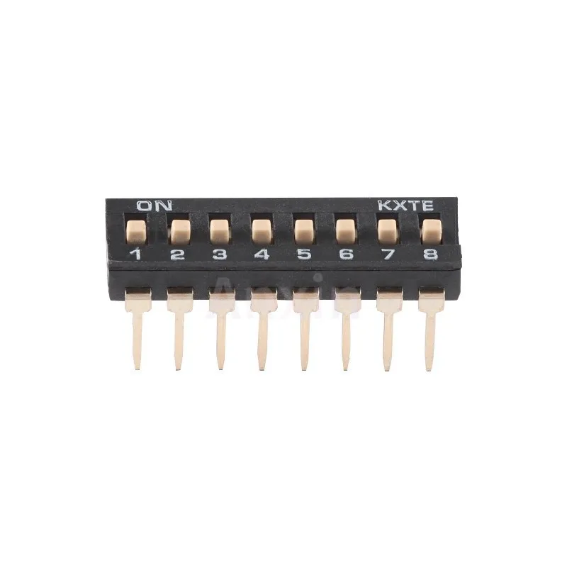 10 Uds interruptor chapado en oro Pin 1-10 vías interruptor DIP interruptores de palanca 2,54mm SMD 1P/2P/3P/4P/5P/6P/8P/10P negro 2,54 MM SMD