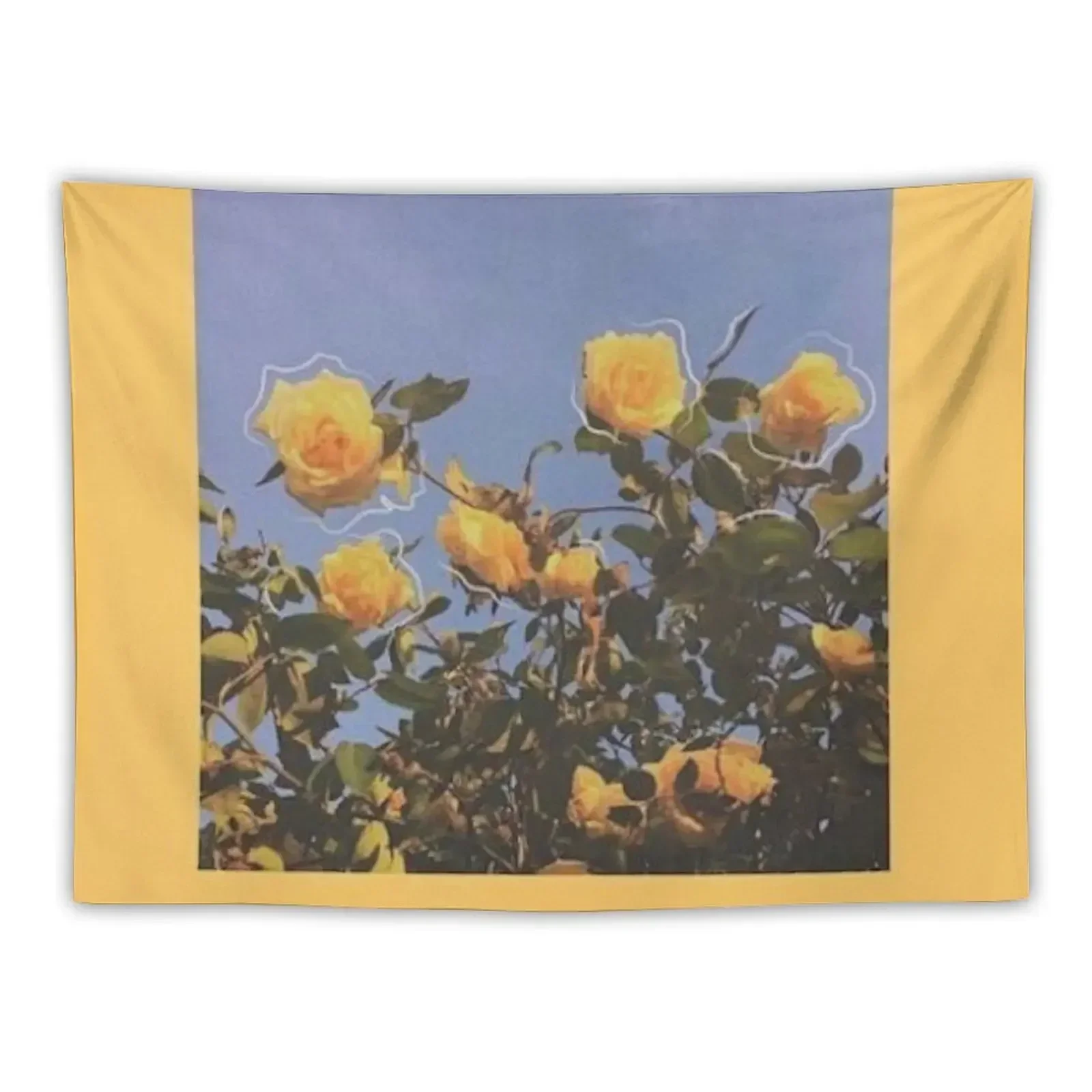 yellow flower Tapestry Tapete For The Wall Room Decorating Aesthetic Tapestry