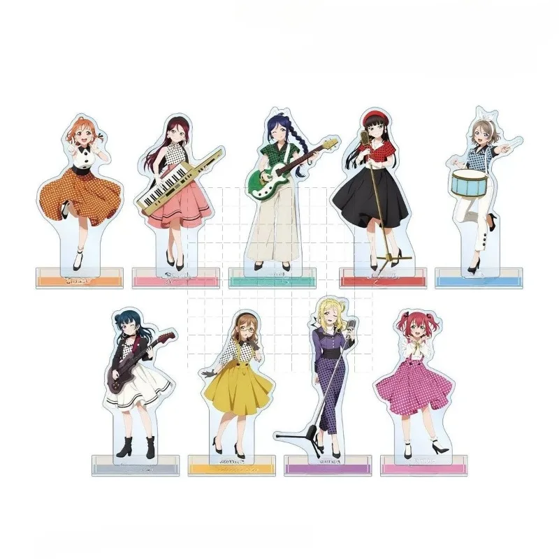 Chika Takami Riko Sakurauchi Kanan Matsuura Mini Placa Acrílica Decorativa Figuras de Anime A