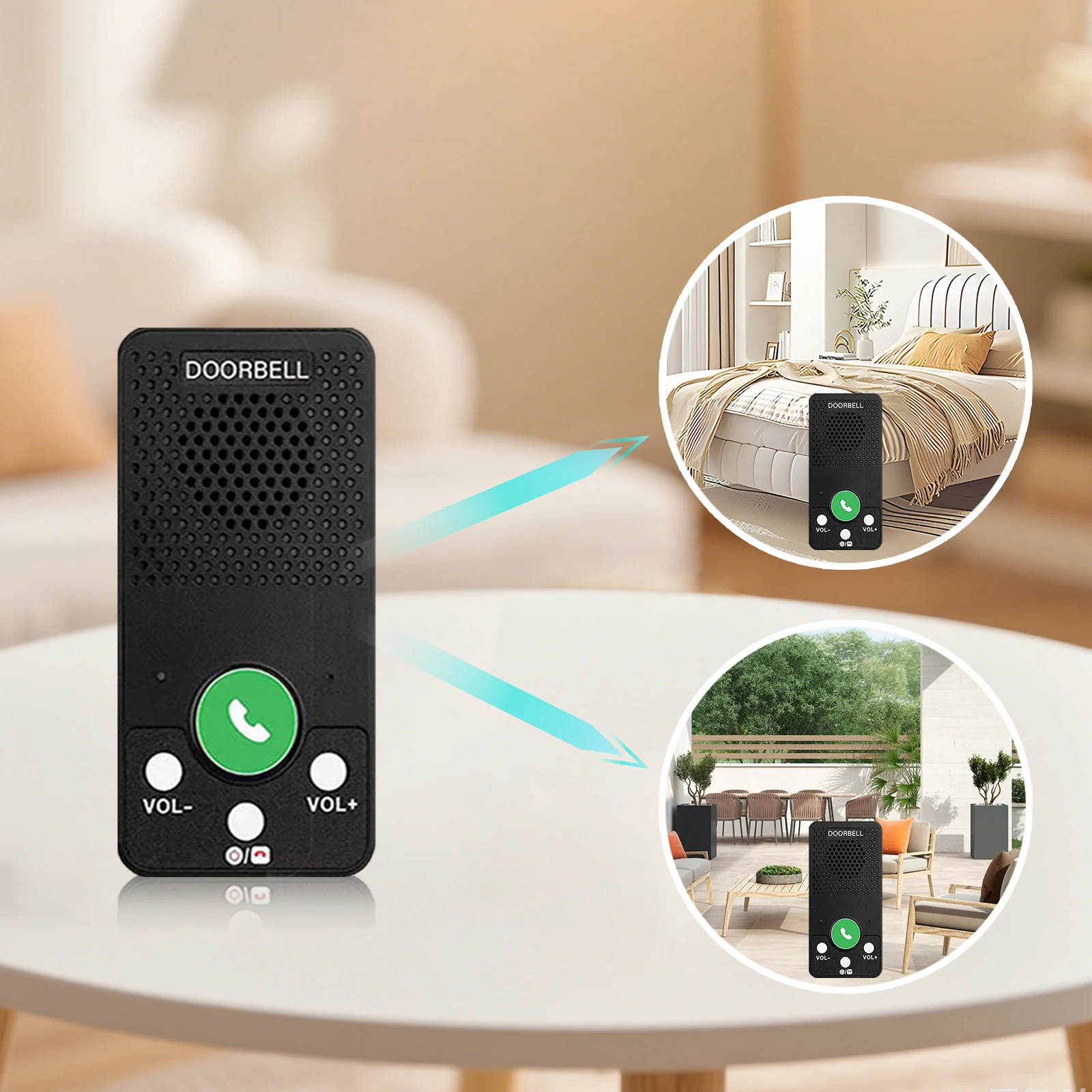 400m Long Range Wireless Intercom System with 4 Chimes 8 Volume Levels 2 Way Voice Intercom for House Home Factory Office