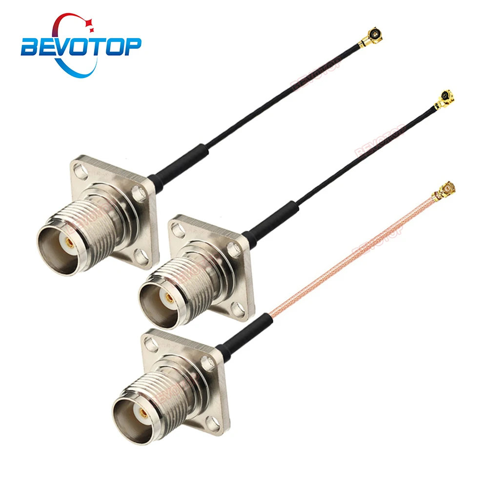 BEVOTOP NEW Rear Screw Bulkead TNC Female to Ipx IPEX1 / IPEX4 ( MHF4) Female Connector RF1.13 Pigtail Jumper RF Coaxial Cable