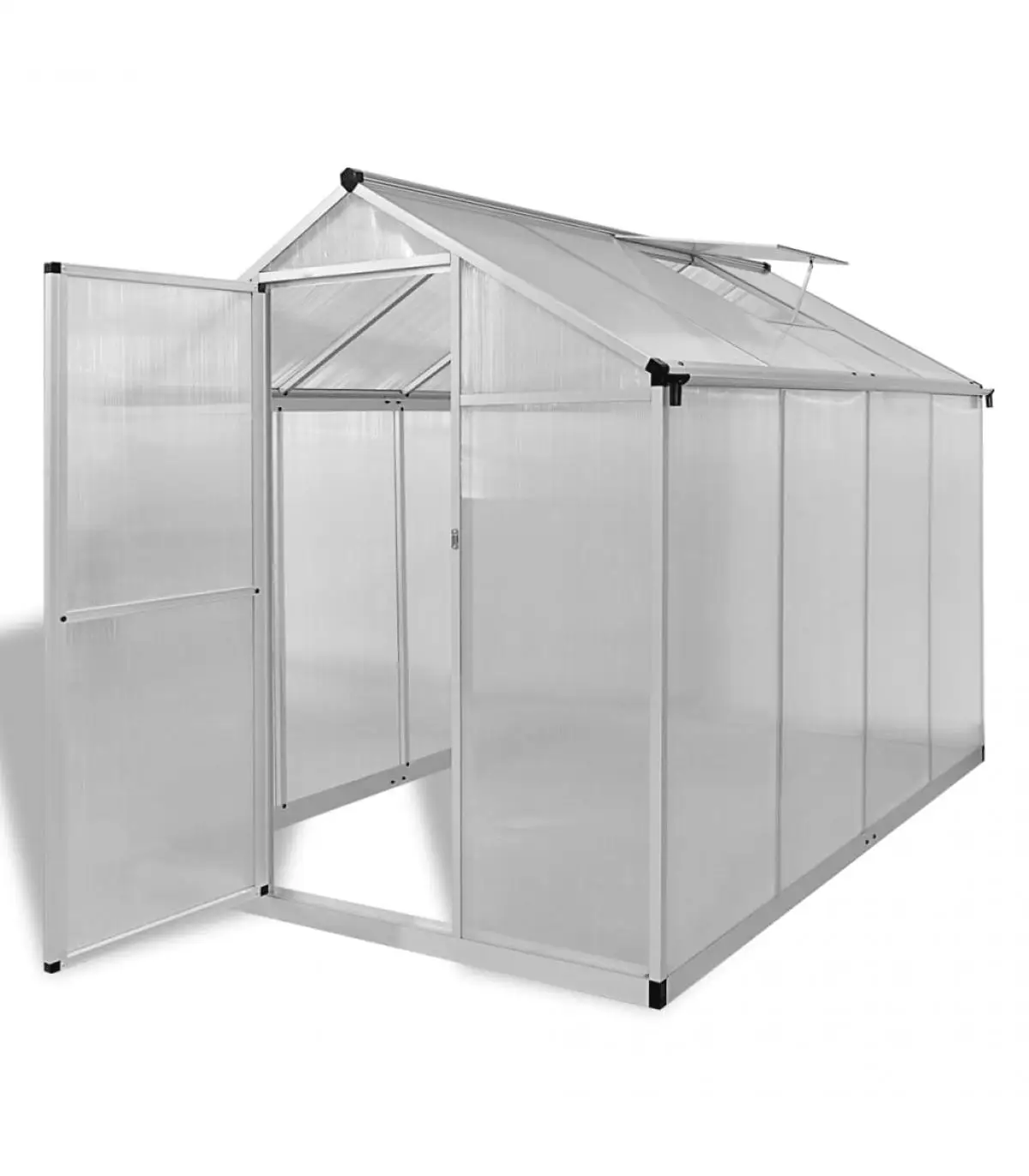 Greenhouses reinforced aluminum greenhouse with frame base 4,6 m²