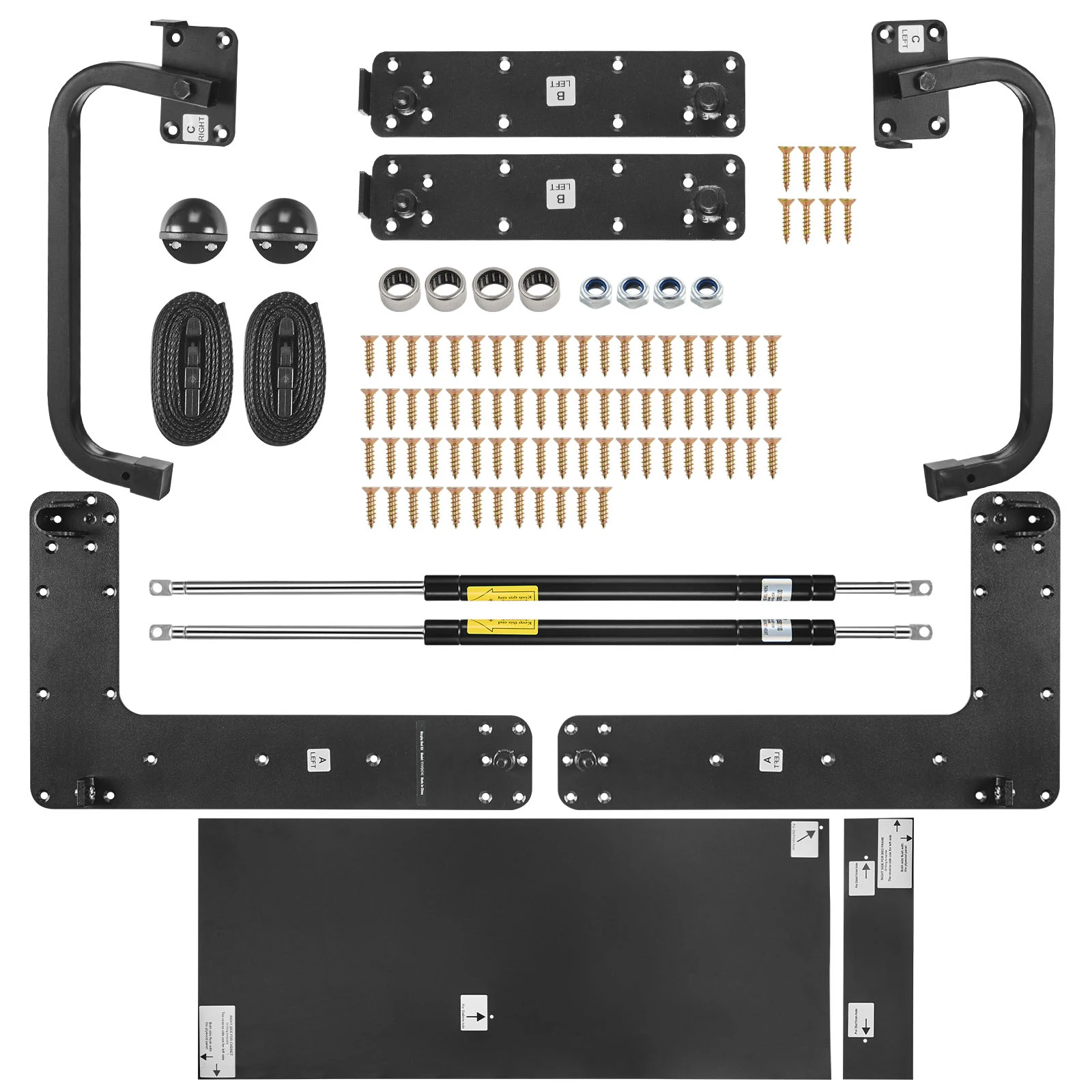 VEVOR Murphy Bed Kit Full Size Vertical Deluxe DIY Wall Mechanical Hardware Pneumatic Lever Heavy Duty Frame for Guestroom