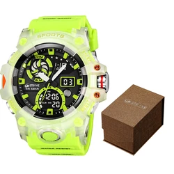 Popular STRYVE Watch 8027 Fashion Men's Watch with Box 5ATM Waterproof Digital-Analog Movement Calendar Luminous Multifunctional