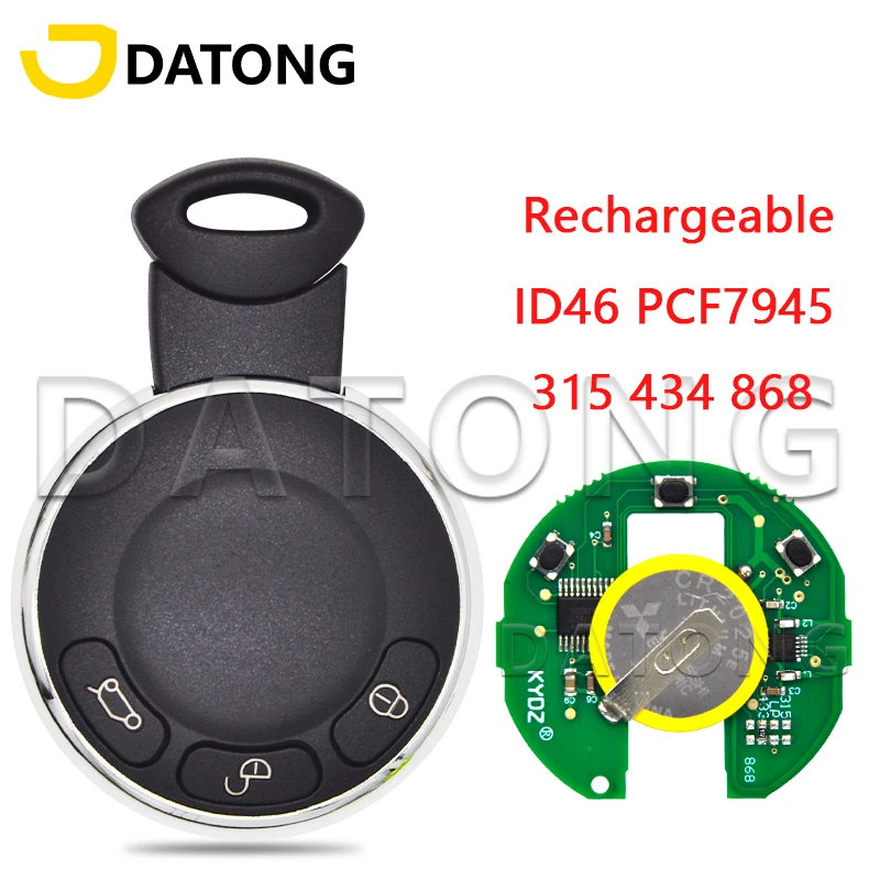 Datong World Car Remote Control Key For BMW Mini Cooper 315/434.2/868MHz PCF7945 Chip IYZKEYR5602 Auto Smart Card Key