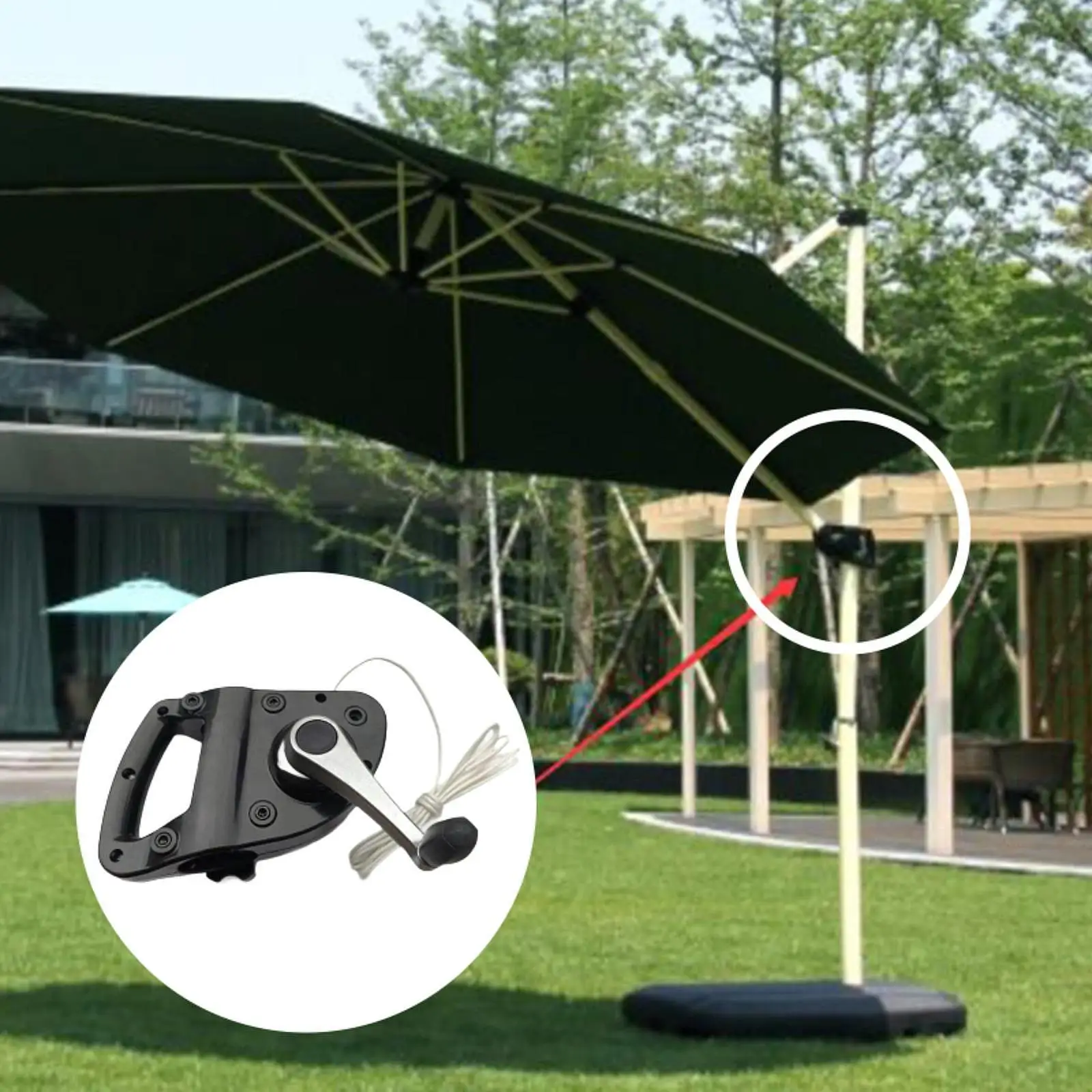 

Patio Umbrella Crank Handle Accessories Part Replacement Simple to Use Handle