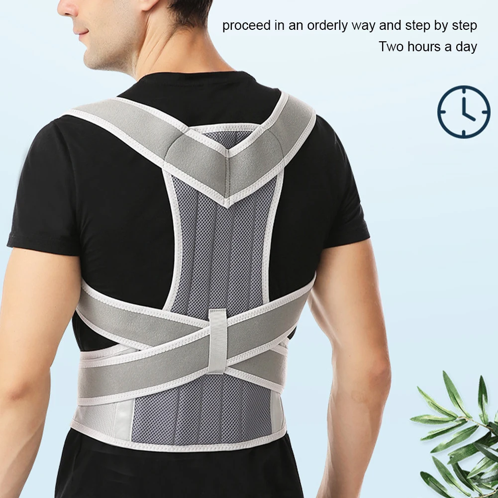 Posture Corrector for Men and Women Adjustable Breathable Support Back Brace to Improve Slouch for Spine Neck Back Pain Relief