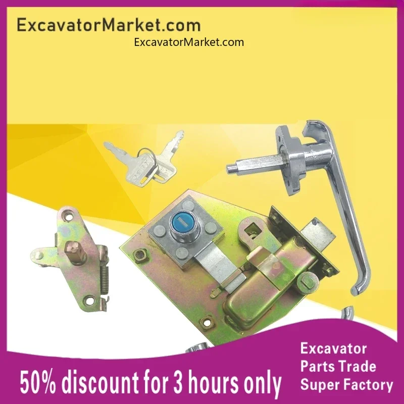 

For KATO HD 300 400 500 550 820 700 880 900 excavator cab door lock assembly excavator accessories For excavator