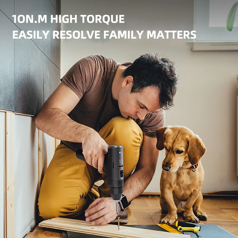 Youpin ไฟฟ้า3000MAh แบตเตอรี่คู่ความเร็ว Brushless ไขควงไร้สายสว่านโรตารี่ชุดเครื่องมือ DIY อุปกรณ์เสริม