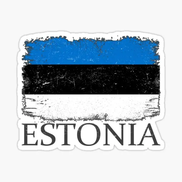 

Estonia EST Flag sticker Waterproof Bumper Stickers Laptop Window Decal