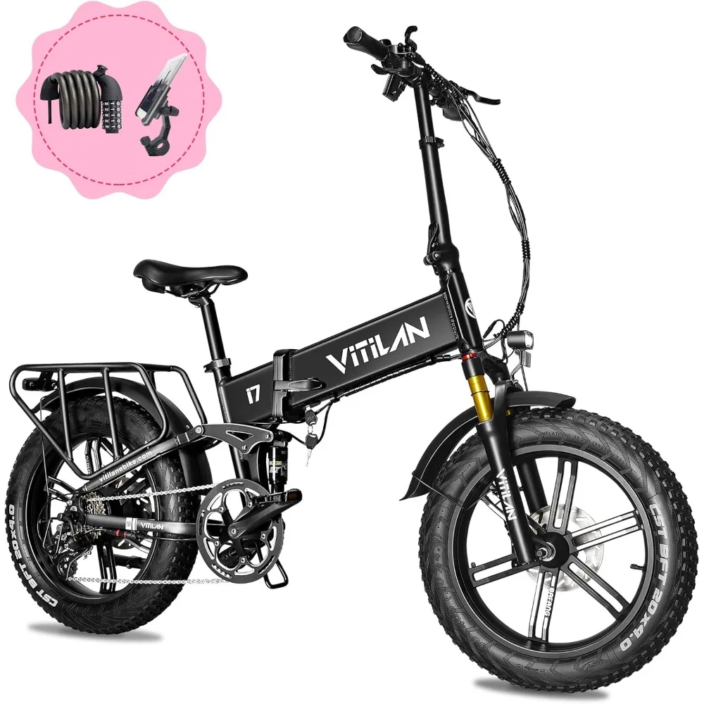 Electric Bike Adults Folding 750W     16AH/20AH Cell Battery Full Suspension