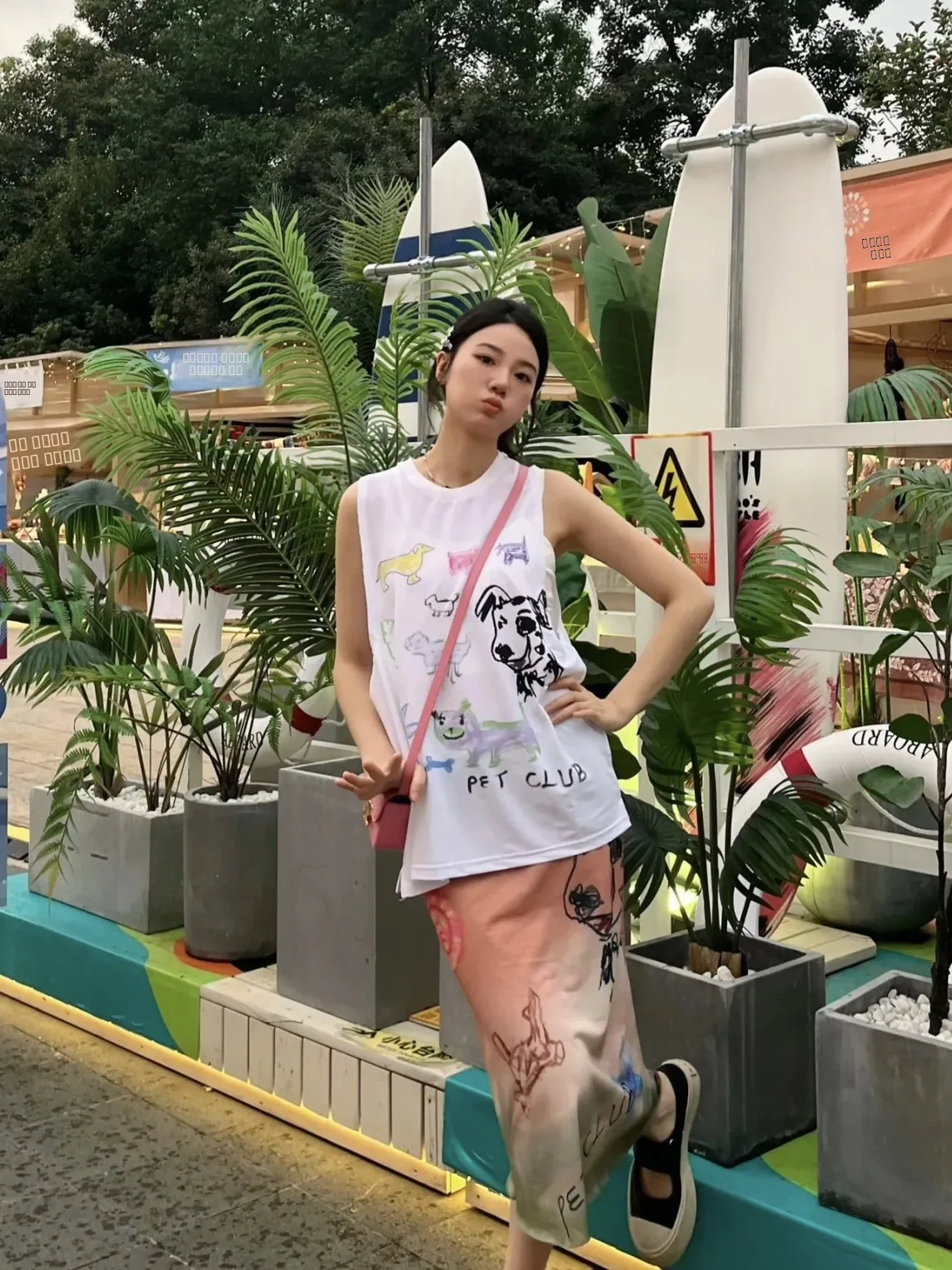 

Юбка А-силуэта из полиэфирного волокна с принтом собаки, повседневная, с высокой талией, для молодых женщин, осенняя коллекция