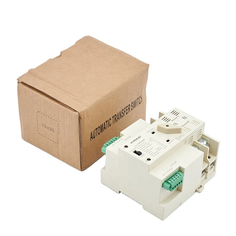 

2P 3P 4P 16A 63A 100A ATS Automatic Transfer Switch Dual Power Electrical Selector Switches 220V 380V