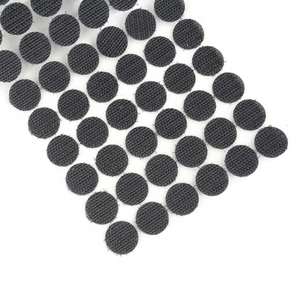 1000/100 paia di nastri di fissaggio autoadesivi punti di disco chiusura adesiva Nylon forte colle adesivo monete rotonde nastri ad anello a gancio