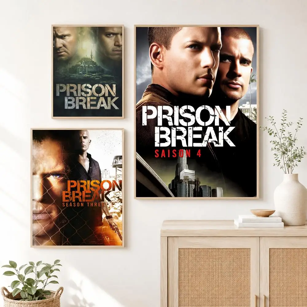 Classic Movie Prison B-Break Season 	 Poster Self Adhesive Wall Art Decor for Bedroom Living Room Office Home Decor Gift