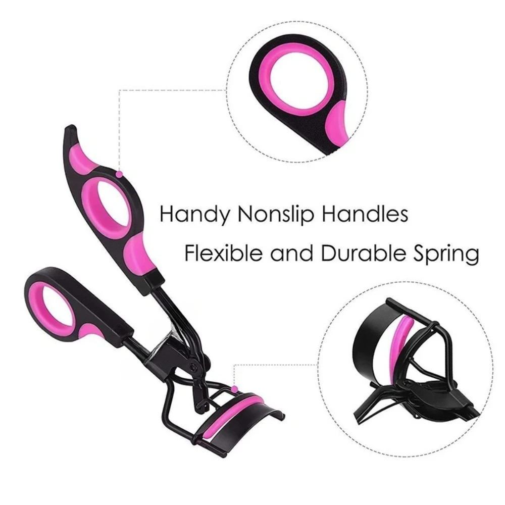 Eyelash Curler with 10pcs Replacement Pads Women Professional Eyelashes Curling Tweezers Clips Lasting Eyes Makeup Beauty Tools