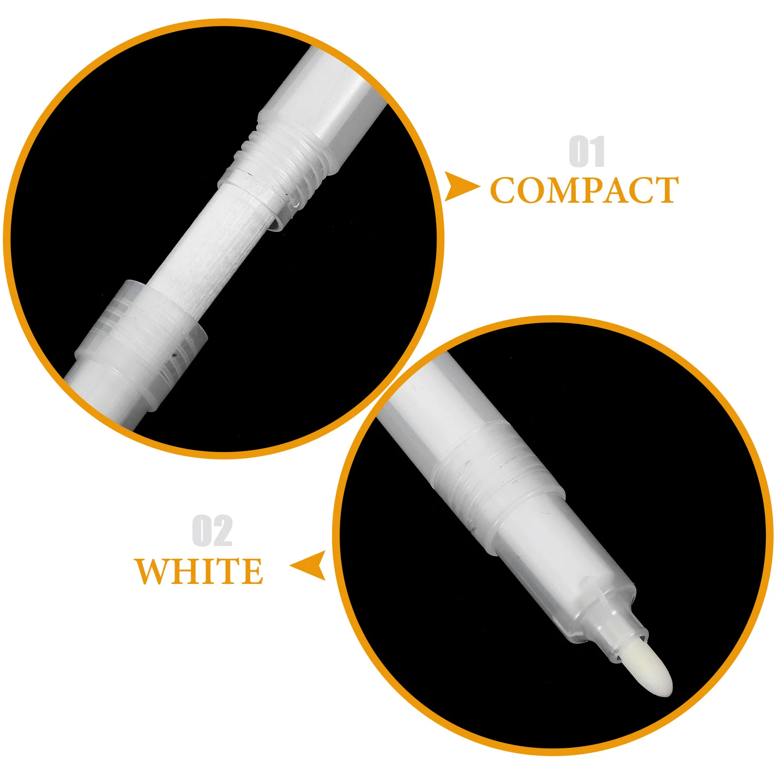 10 قطعة علامات إعادة الملء أقلام طلاء فارغة الأبيض الاكريليك برميل سميك دائم لفن الكتابة على الجدران Crafts بها بنفسك الحرف الزجاجية الحجر #3