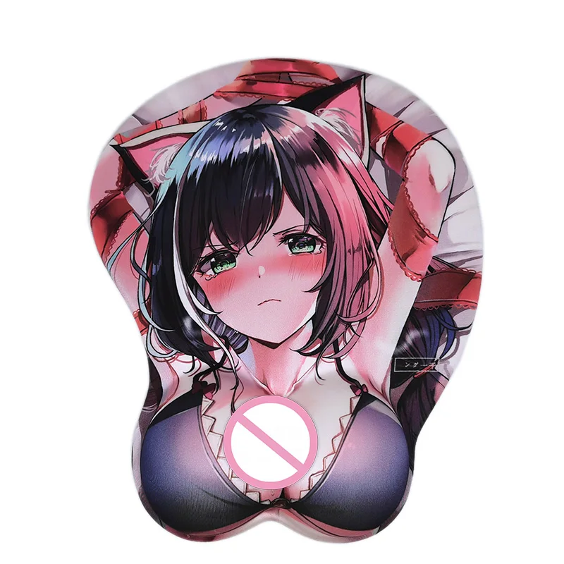 Rem Princess Connect Re:Dive overload Sexy 3D Breast Mouse Pad Big Gaming Anime Silicone Gel Cute Manga Pad with Wrist Oppai Mat