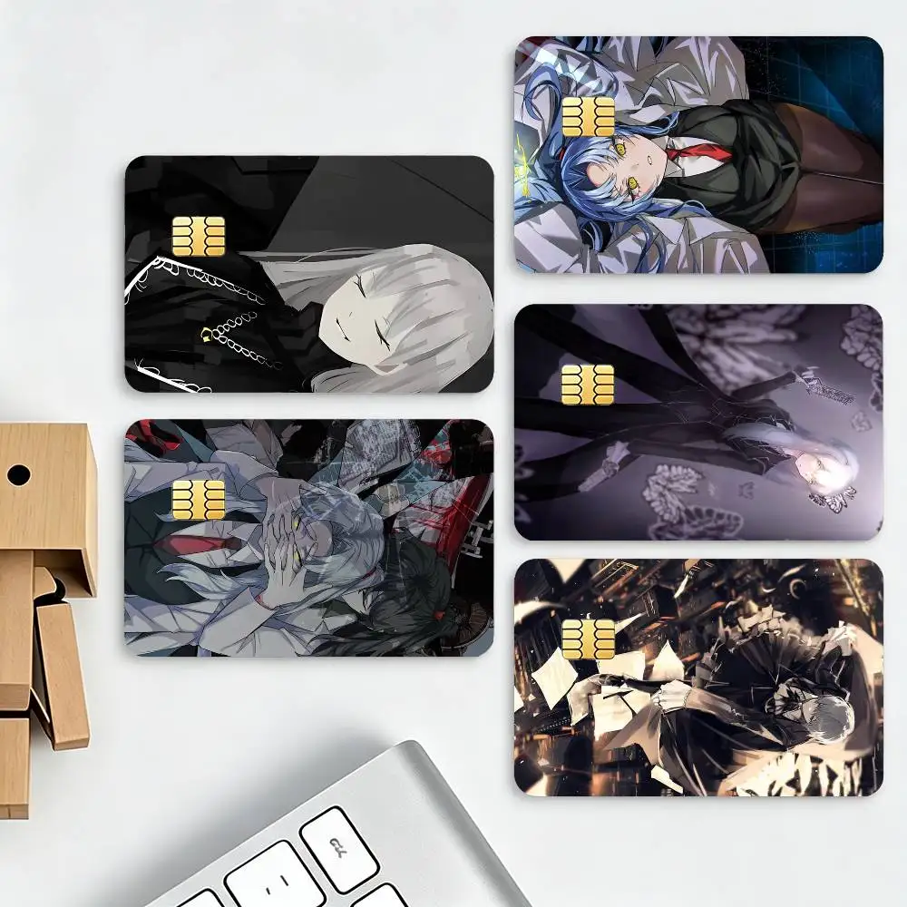 Library Of Ruina Angela  HD Waterproof Credit Card Stickers Silicone Decals For Chip Game Cards Gift