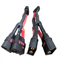 Anti Spark QS8-S Connector QS8 Male Female Parallel Y Wire Harness Adapter Cable 6AWG 150mm For RC DIY Parts UAV Power cord