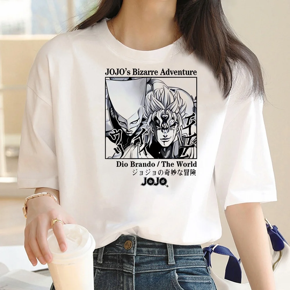 Jojo Bizarre Adventure top tees femme dollette alternative  anime harajuku tshirt scene  manga summer cheap korean fashion