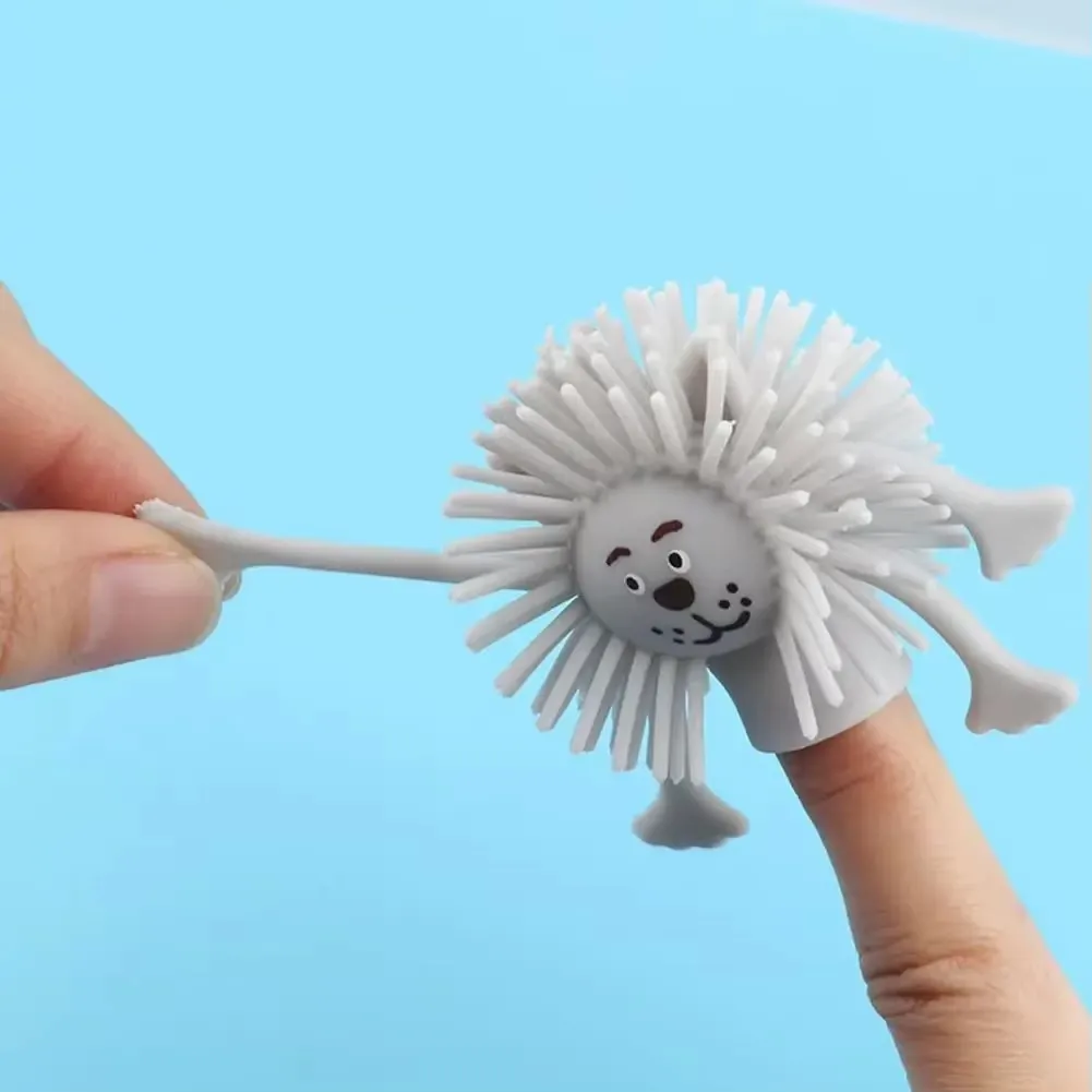 Marionnettes d'animaux en caoutchouc, nouveauté, poupées à doigts extensibles, décompression, jouet amusant, jeux de fête pour enfants, cadeau de vacances, 4 pièces