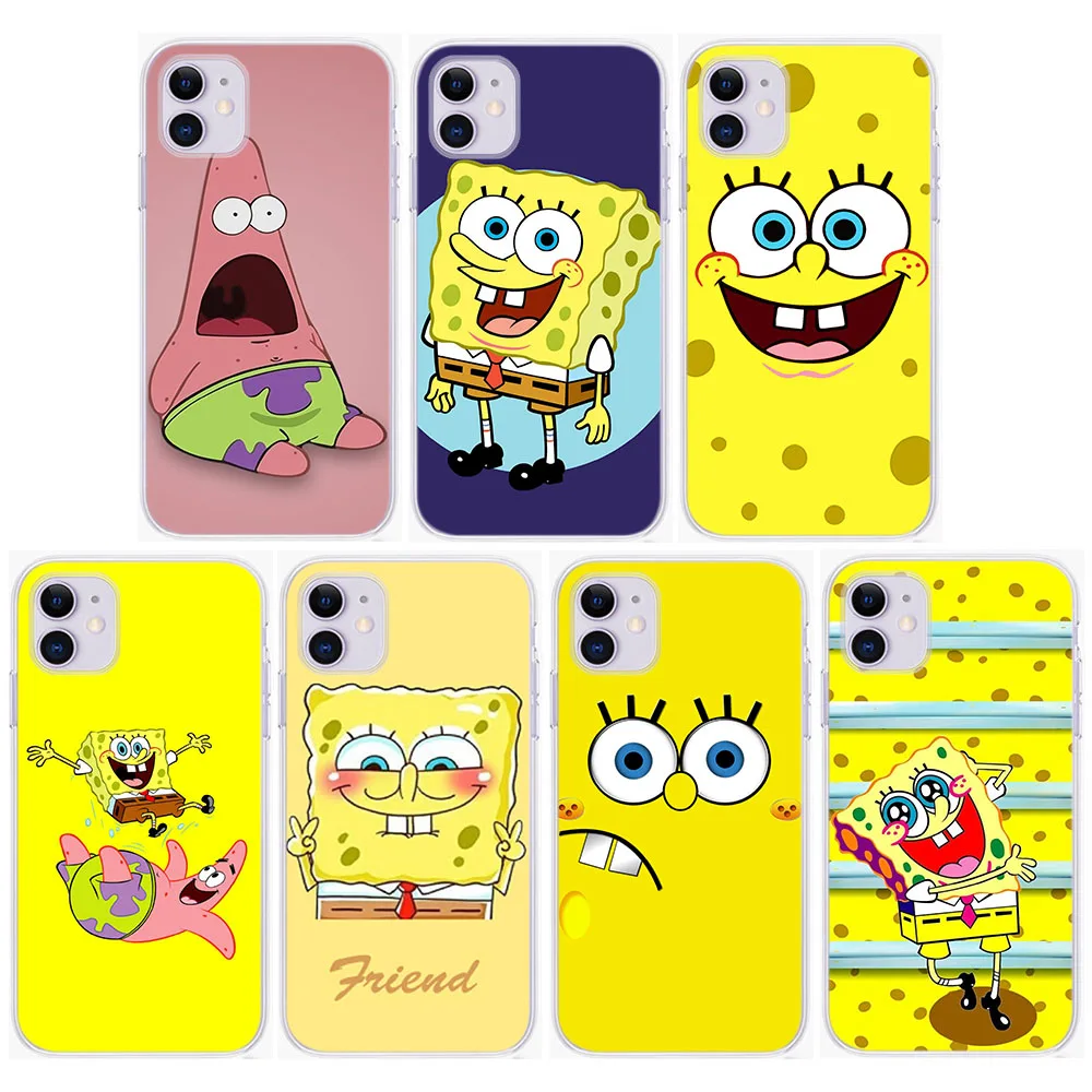 Transparent Case for Motorola Moto E20 E40 E30 E13 E22 E22I G22 G23 G32 G42 G52 G41 G51 G71 DL-51 Sponge SquarePants Bob