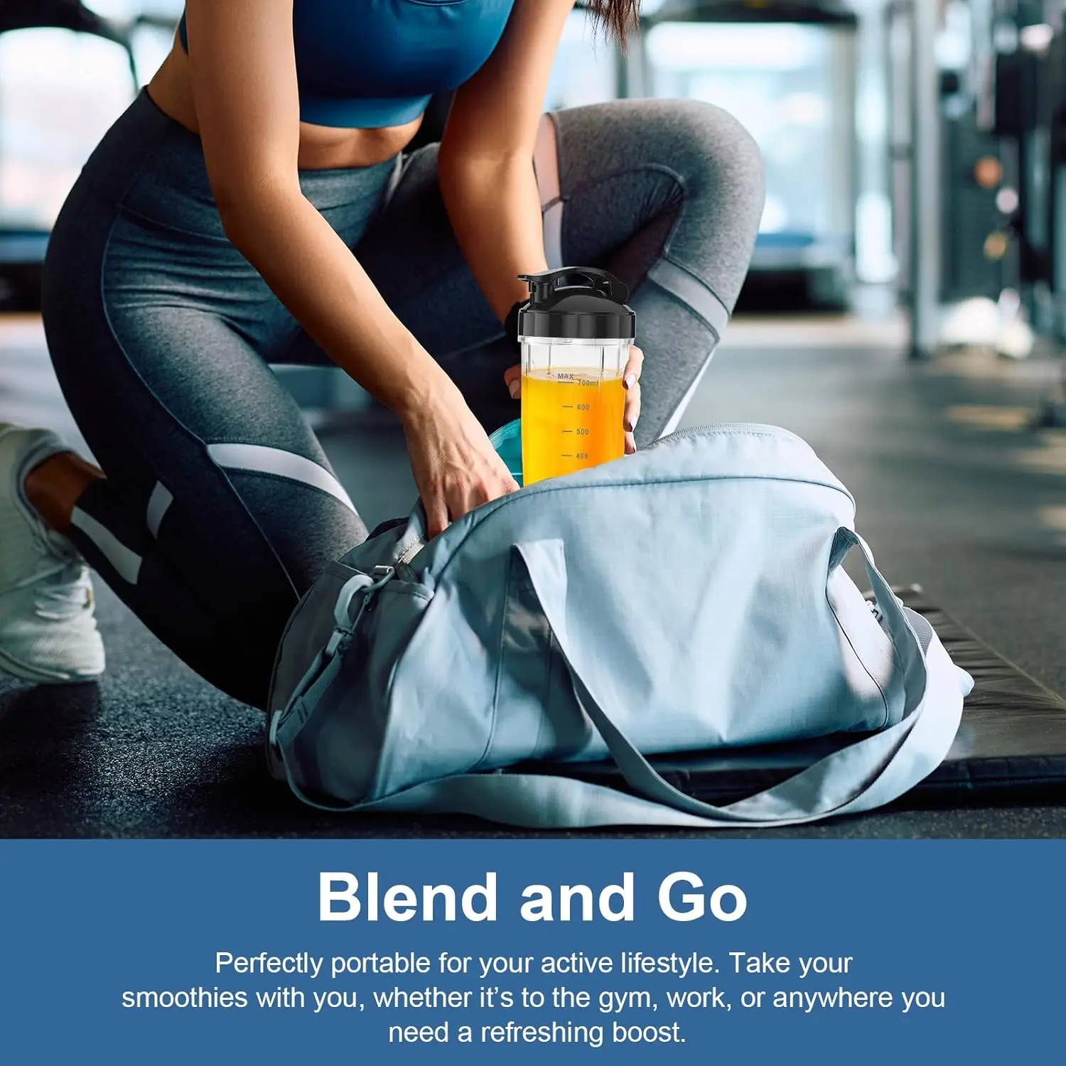 เครื่องปั่นสมูทตี้ 12 ชิ้น 25,000 RPM เครื่องปั่นส่วนตัวสําหรับสมูทตี้บดน้ําแข็งและเครื่องดื่มแช่แข็งถั่ว 23 ออนซ์ 32 ออนซ์ 37o