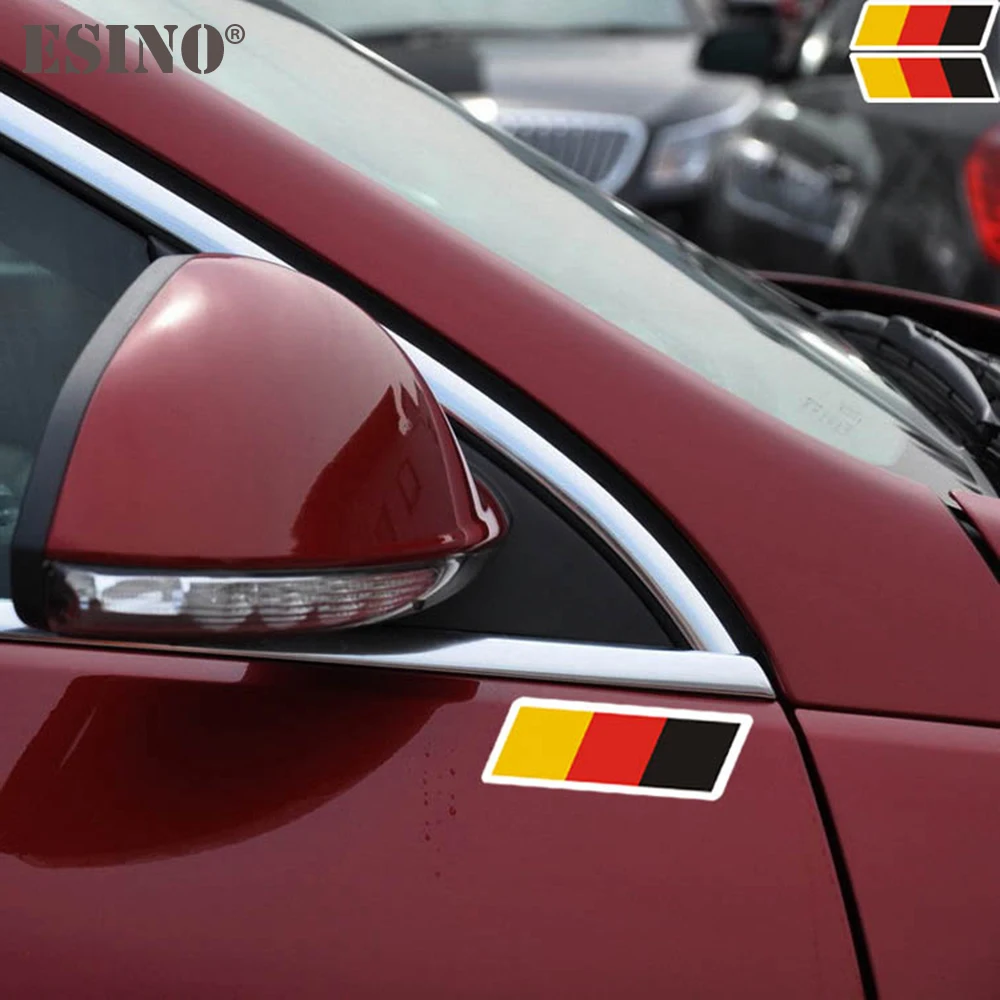 

2 x New Germany France Italy Flag Style Decorative Car Creative PVC Waterproof Adhesive Sticker Bumper Body Vinyl Decal