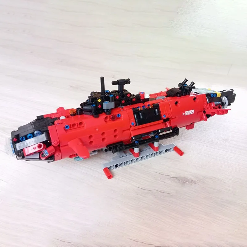 Moc قوالب بناء وحدات سيارة النقل التقنية 42098 تكنولوجيا الغواصة كتلة عيد الميلاد لتقوم بها بنفسك لعبة هدية البناء #5