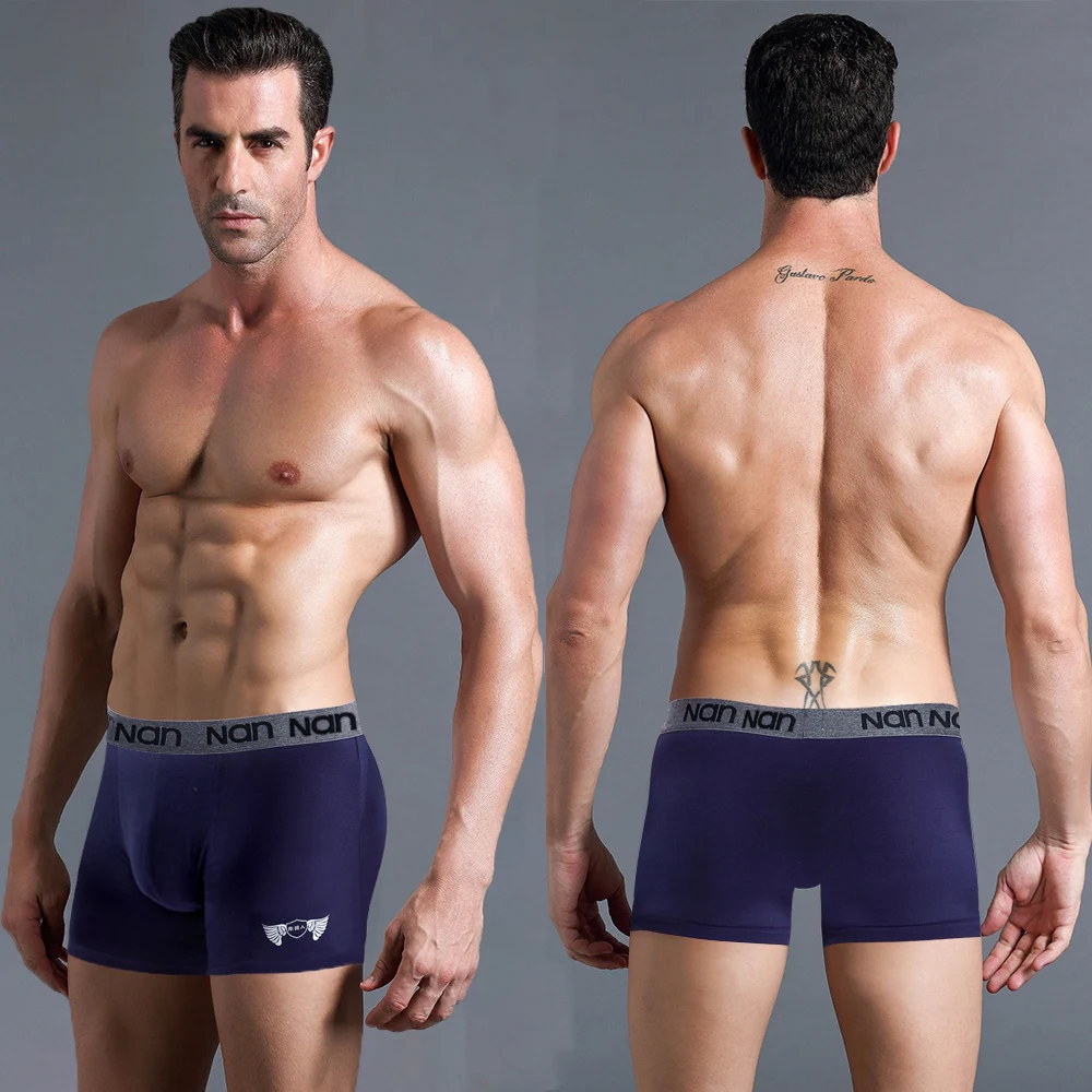 Calzoncillos Boxer, alta calidad algodón calzoncillos para hombre, calzoncillos Boxer para hombre, Bolsa 3D ropa interior de para hombre gran tamaño