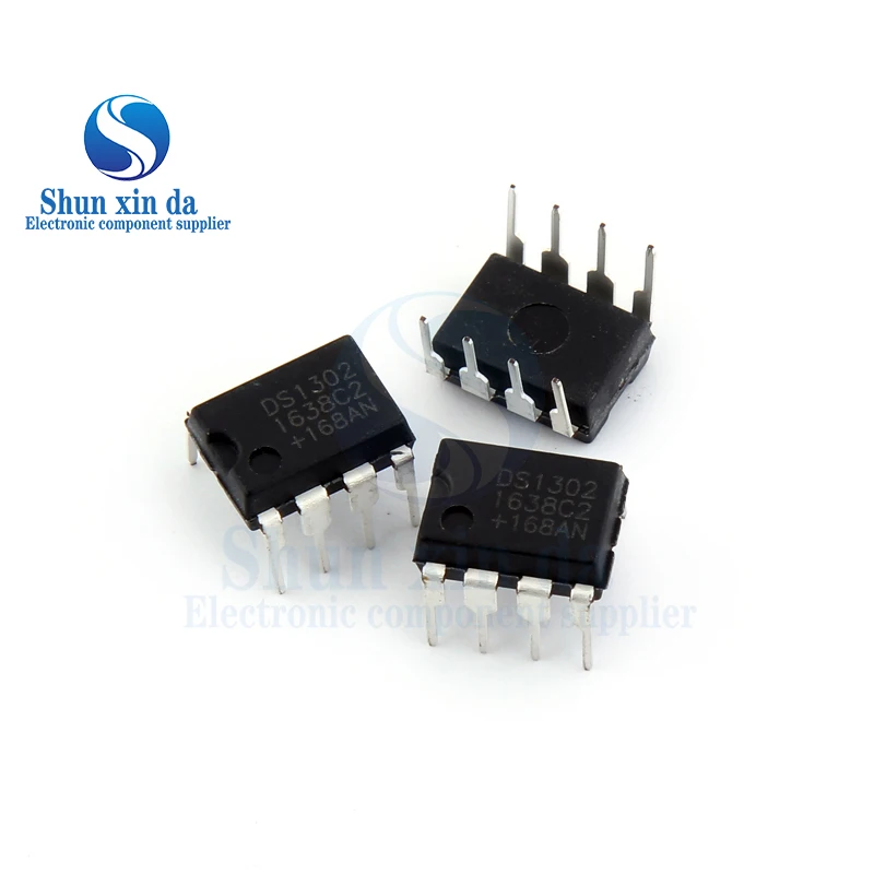2pcs Straight Plug DS1302 DS1302+ DS1302N Chip Real-time Clock 3-wire Serial DIP-8 Brand New Authentic