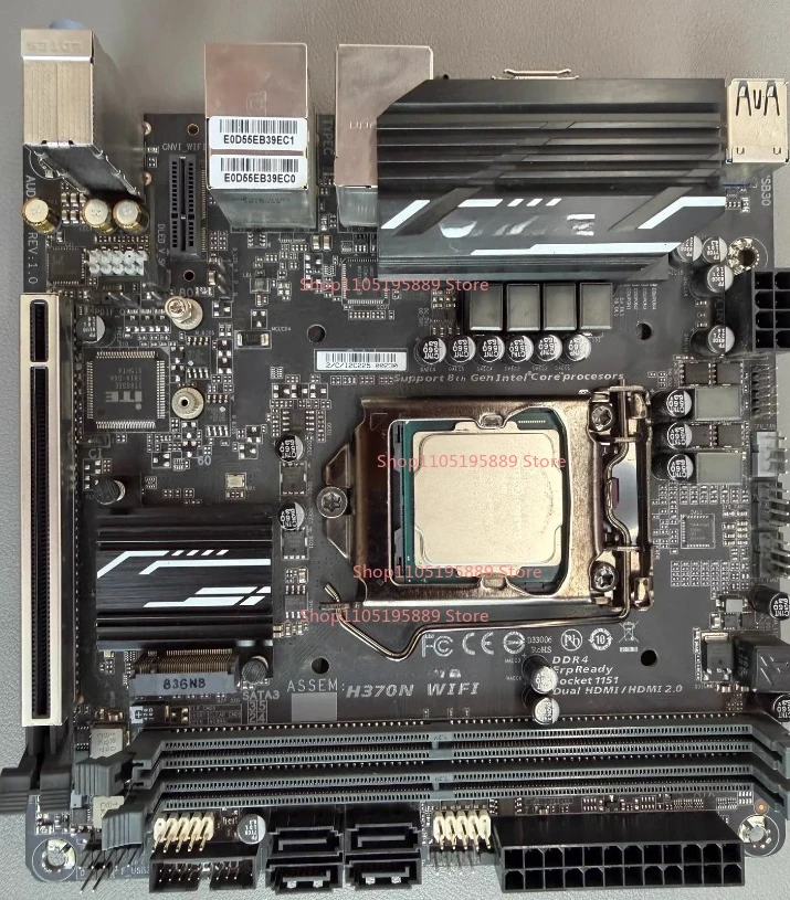 For Gigabyte H370N Wifi Main Board, The Main Board Supports DDR4, ITX Small Board, Dual Network Port, Dual M2 Hard Disk Position