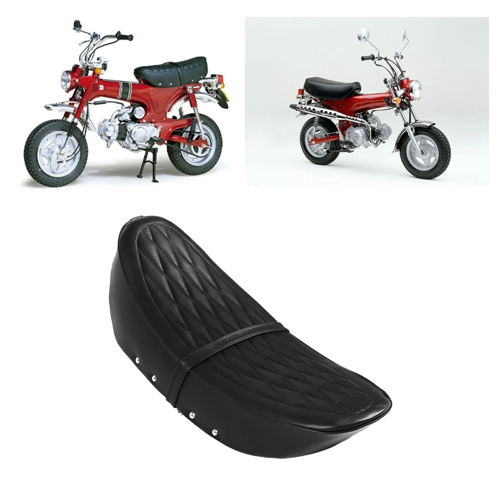

Подушка сиденья мотоцикла, водонепроницаемая, амортизирующая, удобная пена в стиле ретро для Honda Dax Trail ST50