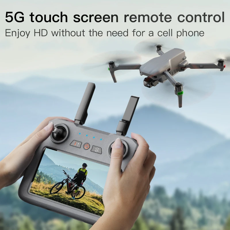 2024 019 Drone 4K HD Camera Touchscreen 3-assige Gimbal 360 °   Obstakel vermijden FPV borstelloos EIS elektronisch RC Quadcopter speelgoed