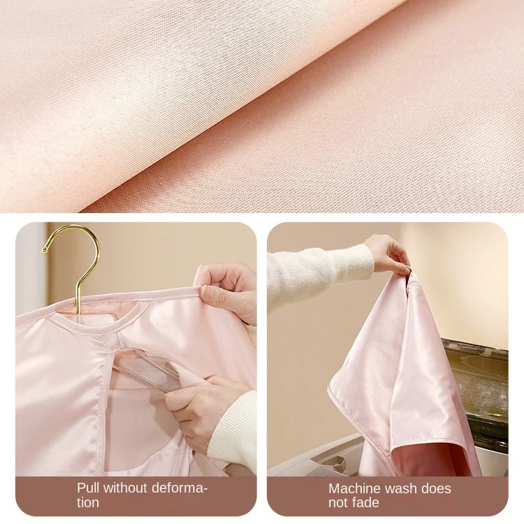 

Clothes Dust Cover Hanging Clothes Bag Clothing Dust Cover Hanging Household Long Down Jacket Coat Storage Bag