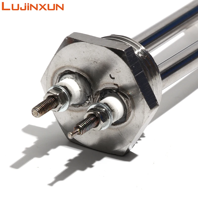 LUJINXUN 1 "elemento calentador de agua eléctrico tubo de calefacción DN25/32mm 12V24V36V48V 200W300W600W900W 304SUS tubo con contratuerca 1 ud.