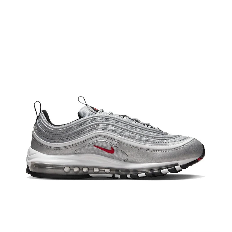 Original Nike Air Max 97 \'Silver Bullet\' Men\'s Running Shoes Aseismatic Breathable Sports Unisex Vintage Sneakers 884421-001